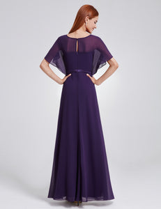 C Sleeve Long Evening Dress