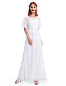 C Sleeve Long Evening Dress