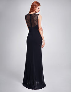 Sleeveless Long Evening Party Dress