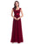 Square Neck Long Evening Party Dress