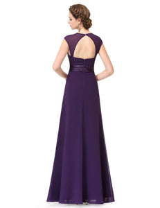 Square Neck Long Evening Party Dress