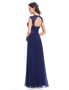 Square Neck Long Evening Party Dress