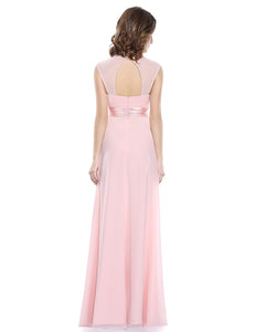 Square Neck Long Evening Party Dress