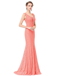 Sexy V-neck Long Fishtail Evening Dress