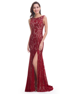 Sleeveless Long Evening Dress