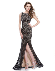 Sleeveless Long Evening Dress