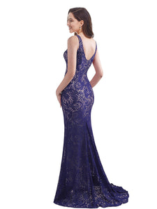 Sleeveless Long Evening Dress