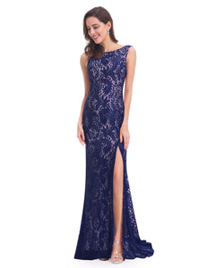 Sleeveless Long Evening Dress