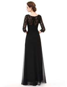 Half Sleeve Long Evening Party Dress