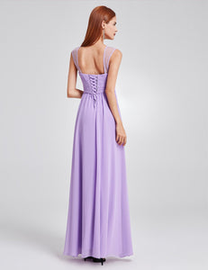 Sleeveless Long Evening Party Dress