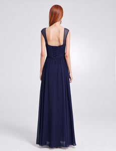 Sleeveless Long Evening Party Dress