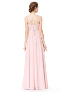 Sleeveless Long Evening Party Dress