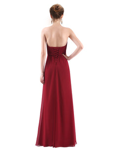 Strless Long Evening Party Dress