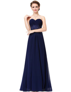 Strless Long Evening Party Dress