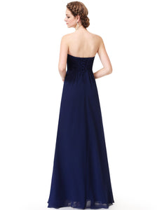 Strless Long Evening Party Dress