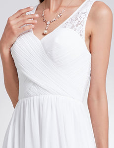 V-Neck Long Evening Party Dress