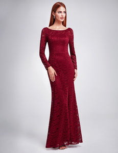 Long Sleeve Evening Party Dress