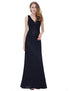 V-Neck Long Evening Party Dress