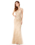 Round Neck Sleeveless Long Evening Party Dress