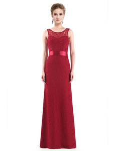 Sleeveless Long Evening Party Dress