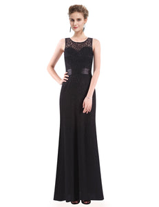 Sleeveless Long Evening Party Dress