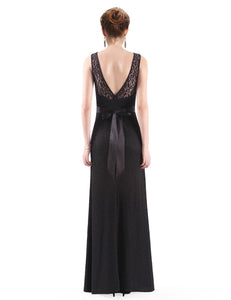 Sleeveless Long Evening Party Dress