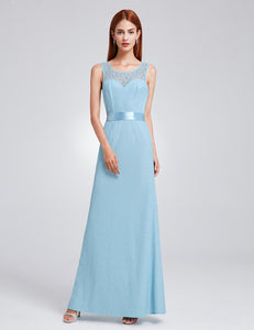 Sleeveless Long Evening Party Dress