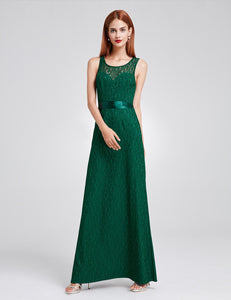 Sleeveless Long Evening Party Dress