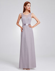 Sleeveless Long Evening Party Dress