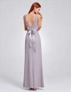 Sleeveless Long Evening Party Dress