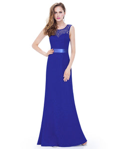 Sleeveless Long Evening Party Dress