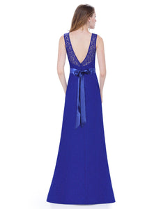 Sleeveless Long Evening Party Dress