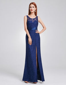 Sleeveless Long Evening Party Dress