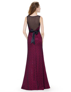 Round Neck Long Evening Party Dress