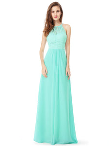 Halter Long Evening Party Dress