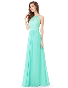 Halter Long Evening Party Dress