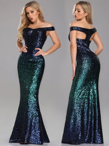 Sequin Long Sparkle Evening Party Dress