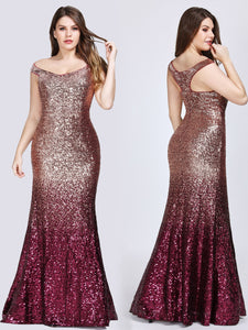 Sequin Long Sparkle Evening Party Dress