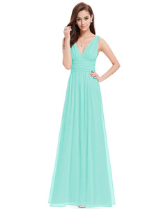 Ever Pretty Sexy Double V-Neck Chiffon  Evening Dress