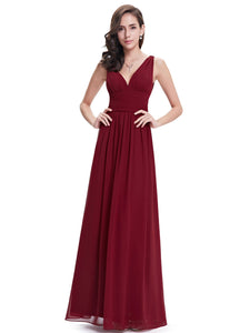 Ever Pretty Sexy Double V-Neck Chiffon  Evening Dress