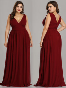 Ever Pretty Sexy Double V-Neck Chiffon  Evening Dress