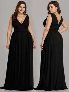 Ever Pretty Sexy Double V-Neck Chiffon  Evening Dress