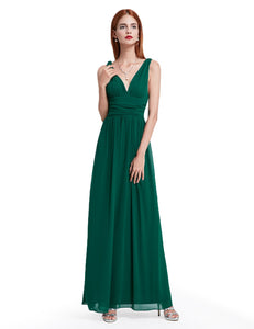 Ever Pretty Sexy Double V-Neck Chiffon  Evening Dress