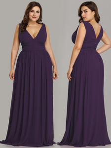 Ever Pretty Sexy Double V-Neck Chiffon  Evening Dress