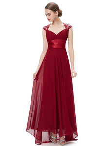 FINAL SALE V-neck Sequins Chiffon Ruffles Empire Line Evening Dress