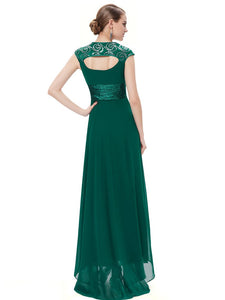 FINAL SALE V-neck Sequins Chiffon Ruffles Empire Line Evening Dress