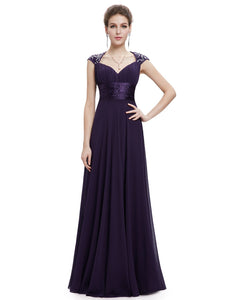 V-neck Chiffon Ruffles Empire Evening Dress  （ Warehoe）