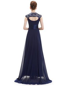 FINAL SALE V-neck Sequins Chiffon Ruffles Empire Line Evening Dress