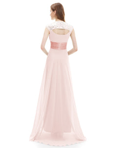 V-neck Chiffon Ruffles Empire Evening Dress  （ Warehoe）