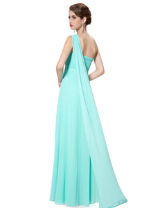 A-line One Shoulder Ruffles Long Evening Dress